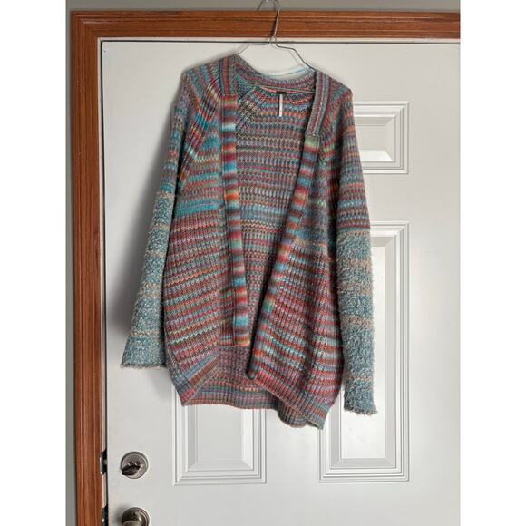 Free People Sedona Cardi in Blue Rainbow Combo Size Small - Picture 3 of 6
